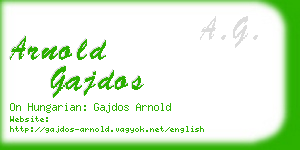 arnold gajdos business card